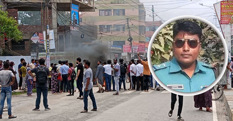 খুলনায় বিক্ষোভের মুখে এসআই সুকান্ত দাশ, ২৪ ঘণ্টার মধ্যে গ্রেফতারের হুঁশিয়ারি