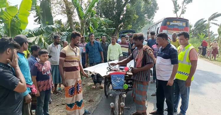 ঝিনাইদহে বাসের ধাক্কায় ভ্যানচালক নিহত